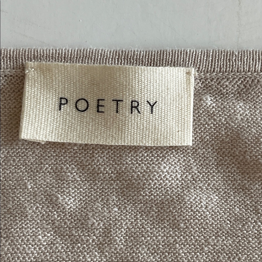 Poetry Soft Beige Lightweight 3/4 Sleeve Sweater - Picture 3 of 9